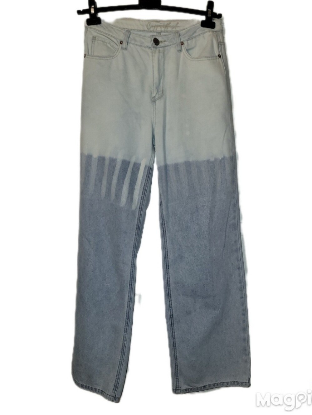 Copperflash Vintage Fit Hi-Rise Wide Skater Curvy Light-Wash Denim Jeans Size 6